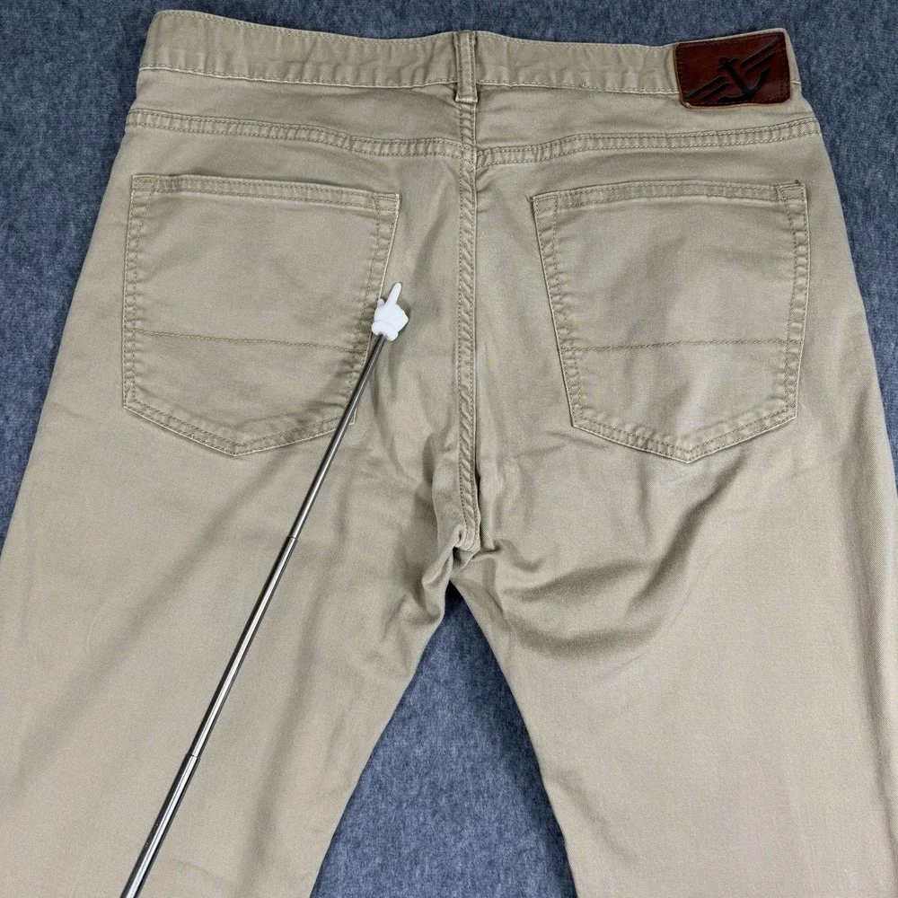 Dockers Straight Fit Pants Mens 32x30 Tan Cotton Twill 5-Pocket Chinos